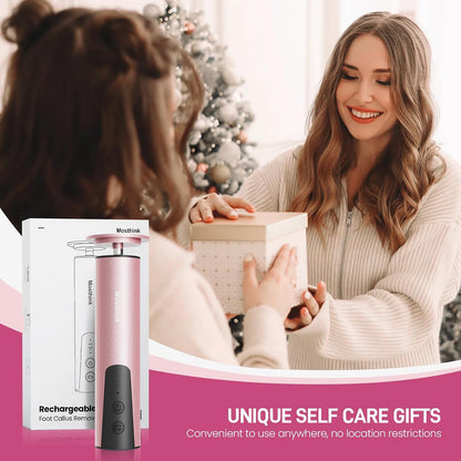 2-In-1 Electric Foot Callus Remover, Self Care Gifts for Women Mom Lover | Professional Pedicure Tool for Feet | 2 Hours Operation | 6 Gears Adjustable Foot File | 1200Mah Rechargeable | 20 Sandpapers