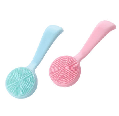 Silicone Facial Cleansing Brush, Deep Pore Exfoliator Tool, Gentle Blackhead Removal Device for Skincare Routine, Makeup Removal, Face Massage