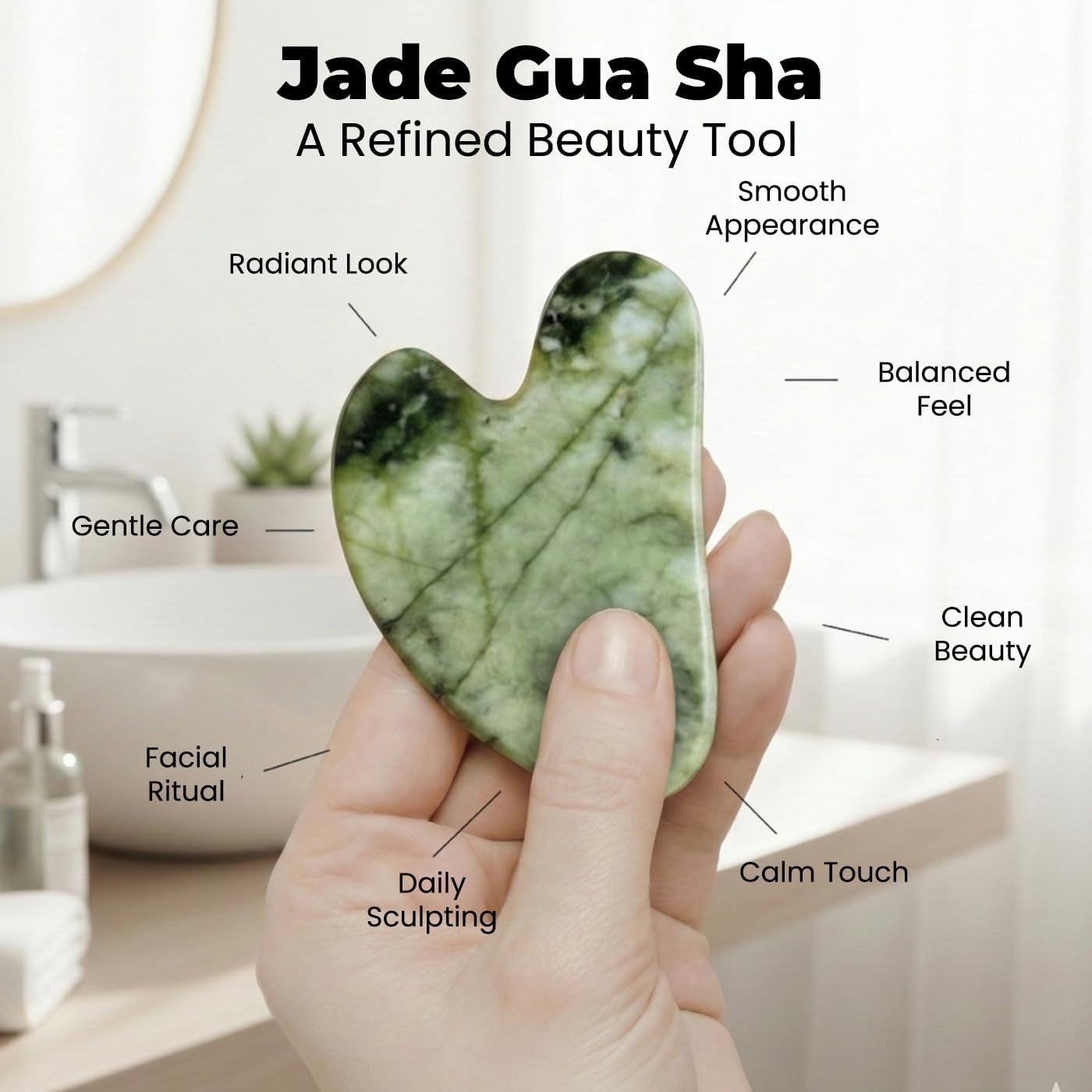 Gua Sha & Ice Roller Facial Set — De-Puffing Skincare Massage Tool