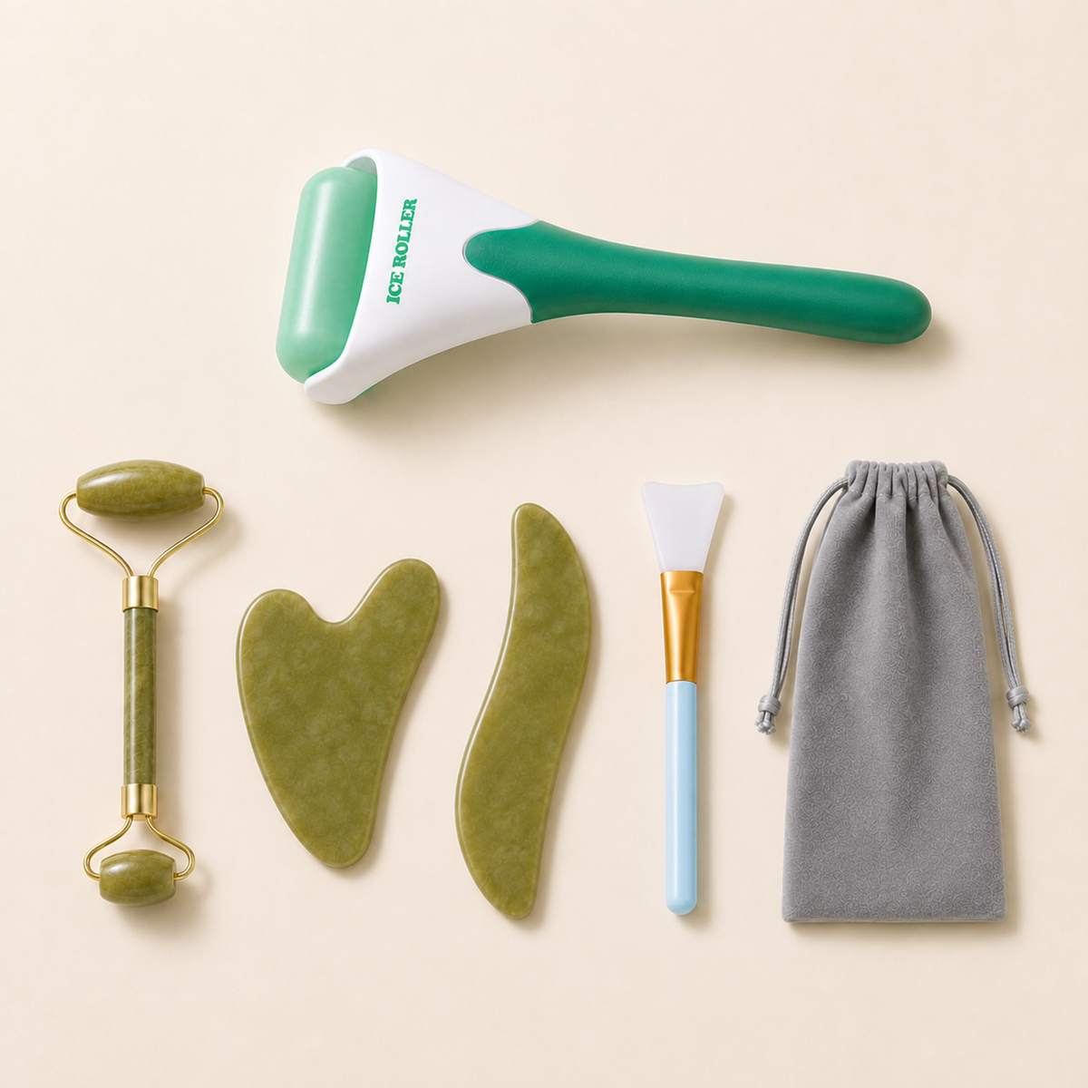6-Piece Jade Roller & Gua Sha Facial Set