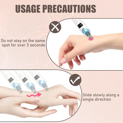 Blackhead Remover Pore Vacuum,Facial Pore Cleaner Blackhead Vacuum (Blue) | 5 Suction Power,5 Probes,Usb Rechargeable Pore Vacuum Tool for Adult