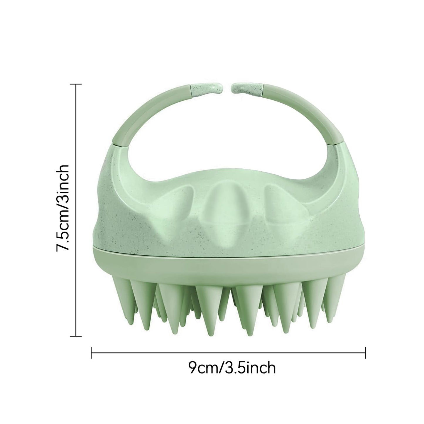 Scalp Massager Shampoo Brush, Scalp Scrubber with Soft Silicone Bristles, Scalp Exfoliator for Wet & Dry Hair (Green)