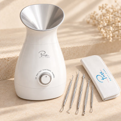 Facial steamer with stainless extraction tools and travel case – thumbnail